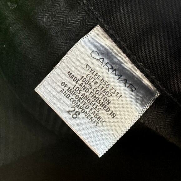 Carmar Black Neon Beatrice Denim Zip Distressed Zippered Skirt, Size 28 - Picture 2 of 4